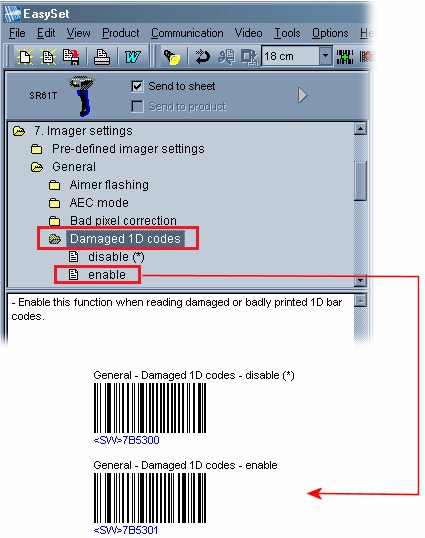 70 Series / CK3NG / 2D Scanners - Intermec Damage 1D Codes