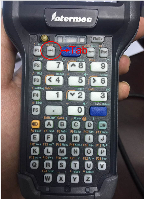 Where to find the Tab key on the CK3X/CK3R keyboard?