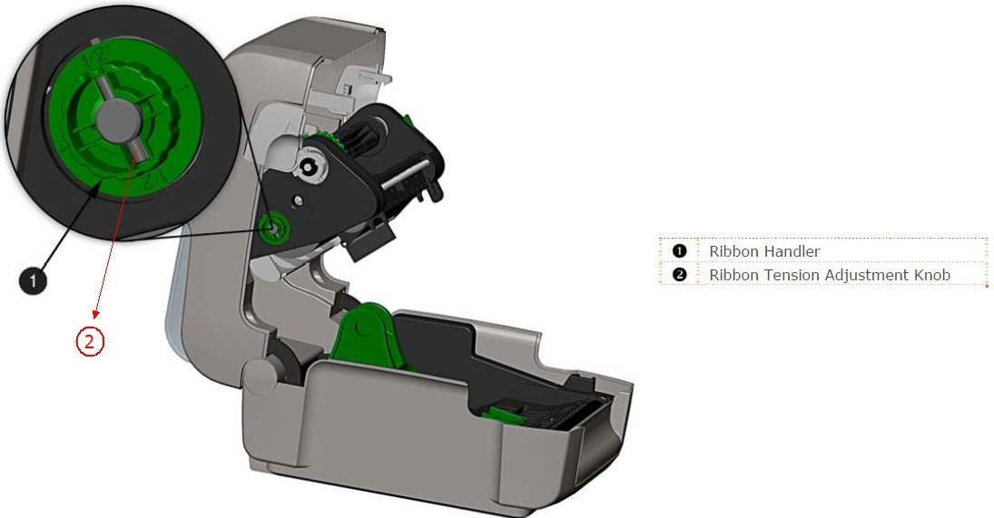 How to adjust ribbon tension on EClass Mark III printer?